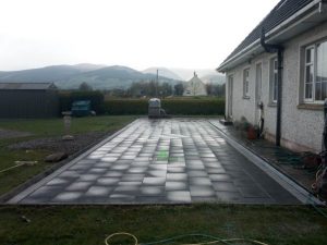 Granite Slabbed Patio with Diamond Insert in New Ross, Co. Wexford