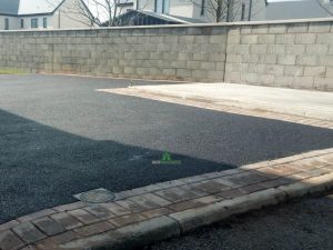 SMA Tarmac Driveway with Brick Border and Concrete Base for Shed in Wexford Town