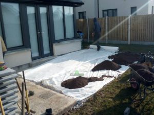 Slabbed Patio with Block Paved Border in Wexford Town