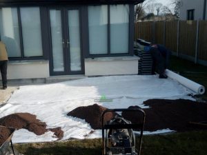 Slabbed Patio with Block Paved Border in Wexford Town