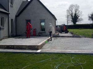 Tar and Chip Driveway and Raised Patio in Coolgreany, Co. Wexford