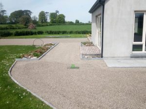 Tar and Chip Driveway and Raised Patio in Coolgreany, Co. Wexford