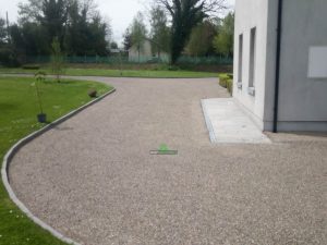 Tar and Chip Driveway and Raised Patio in Coolgreany, Co. Wexford